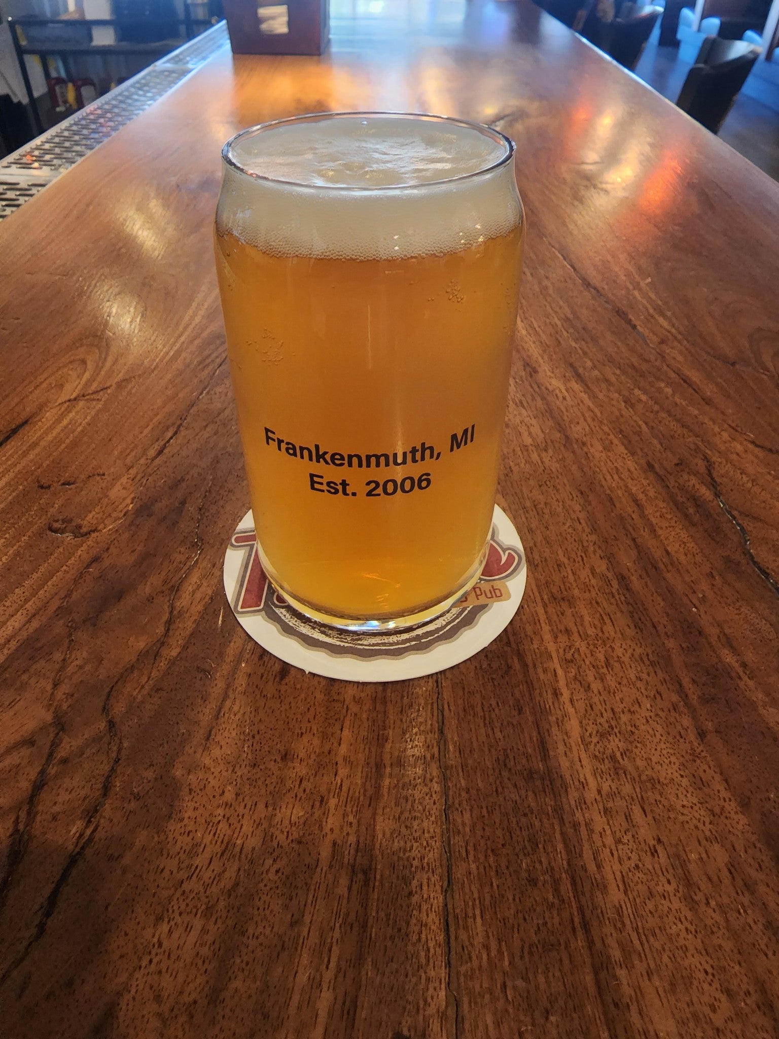 T.Dub's Pizzeria & Pub Beer Can Glass